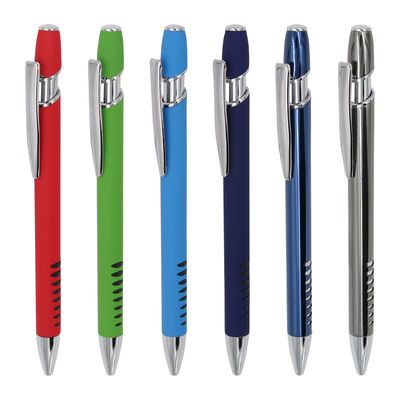 Buy Stylish Press Metal Ballpoint Pen Click Soft Touch Promotional Aluminum Ball Pen online manufacture