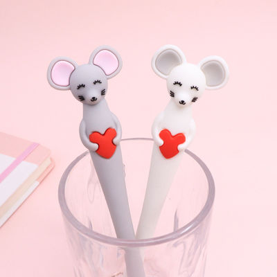 Giá tốt. Creative Cartoon Little Mouse Silicone Gel Pen 0.5mm ống kim bút trung tính trực tuyến