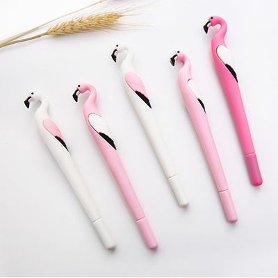 Good price Flamingo Shaped 0.5mm Plastic Gel Pen Advertising Gifts Neutral Pen Small Prizes online