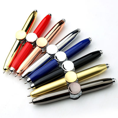 Good price Metal 3 In 1 Ballpoint Pen Multifunction LED Fidget Spinner Finger Gyro Rotating online