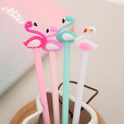 Giá tốt. Silicone Head Flamingo Creative Gel Ink Pen 0.5mm Đèn trung tính dễ thương cho văn phòng trường học trực tuyến