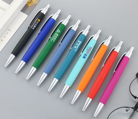 Good price Hotel Promotional Ballpoint Pen Gift Business Ball Pen Soft Coating Printing Logo online