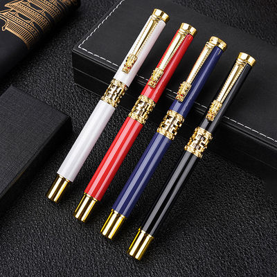 Giá tốt. Trung Quốc phong cách kim loại thiết lập văn phòng kinh doanh rỗng ra Dragon Head Roller Ball Pen trực tuyến