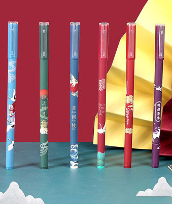 Giá tốt. Phong cách Trung Quốc màu sắc chữ ký bút đặt bút nhựa Gel với Fan gấp Bookmark trực tuyến
