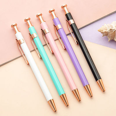 Giá tốt. Macaron Color Press Metal Ball Pen With Golden Clip Fancy Portable Gift Pens (Bơm bóng kim loại với kẹp vàng) trực tuyến