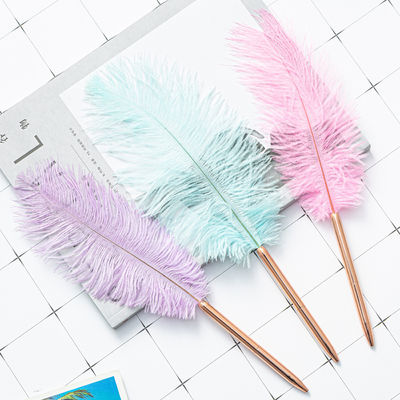 Good price Colorful Feather Ball Point Pen Metal Creative Gift Ballpoint Pens For Office School online