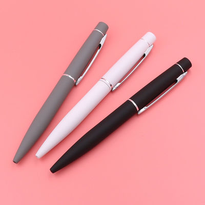 Good price High End Business Metal Twist Ballpoint Pen Soft Coating Pen Barrel Ball Pen Office Supplies online