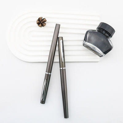 Good price Grey Metal Calligraphy Brush Pen Fountain Pen Style Soft Tip Brush Pen online