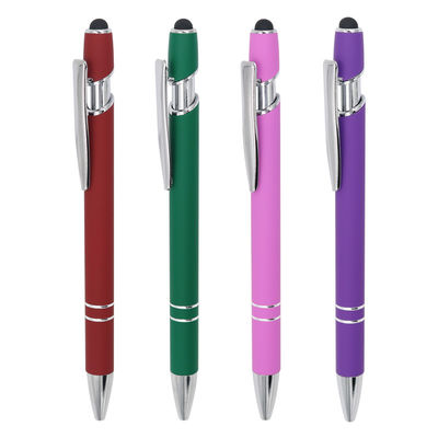Classical Touchscreen Metal Press Ballpoint Pen Click Stylus Tip Aluminium Ball Pen