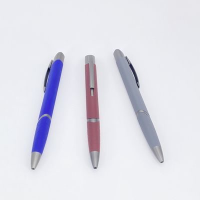 Good price School Stationery Triangle Plastic Ball Pen Soft Coating Matt Ballpoint Pen With Logo online