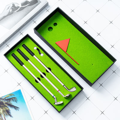 Giá tốt. Phong cách thanh lịch Golf quảng cáo Pen Set 0.7mm Metal Ball Pen chức năng giấy trực tuyến
