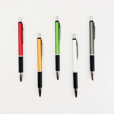 Good price Non-slip Rubber Pen Grip Aluminum Ballpoint Pen Lightweight Colorful Metal Ball Pen online