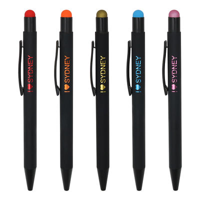 Good price Wholesale Custom Logo Metal Touch Screen Ball Pen Soft Rubber Colorful Stylus Pen online