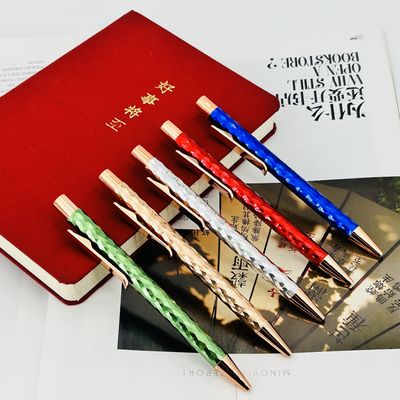 New Arrival Rhombus Diamond Cutting Surface Colorful Metal Ball Pen For School