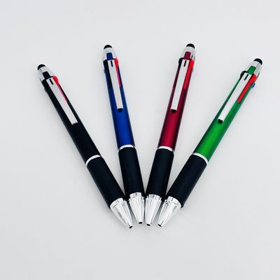 4 Colors In 1 Capacitive Ballpoint Pen 0.5mm Press Multi-functional Ball Pen For Office School