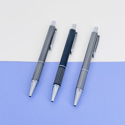 Good price Office Stationery Aluminum Press Ballpoint Pen 1.0mm Fluent Writing Custom Logo Ball Pen online