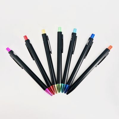 Good price School Stationery Simple Aluminum Press Type Ballpoint Pen Spray Painting Logo Pen online