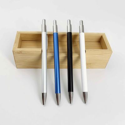 Wholesale Advertising Press Logo Ball Pen 1.0mm Colorful Retractable Ballpoint Pen
