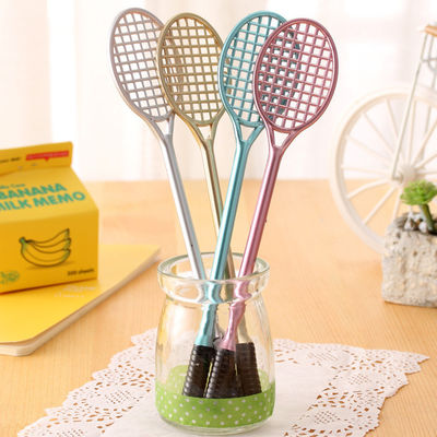 Badminton Racket Shape Gel Pen 0.5mm Plastic Creative Neutral Pen