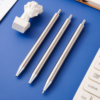 Giá tốt. Chất lượng cao All Steel Press Ballpoint Pen bền đơn giản phong cách kim loại Barrel Ball Pen trực tuyến