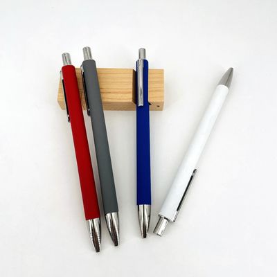Good price Aluminum Barrel Soft Coating Soft Touch Press Ballpoint Pen School Stationary online