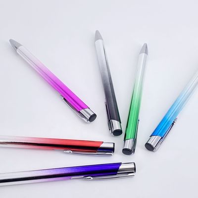 Stationery Supply Gradient Aluminum Press Ballpoint Pen Promotion Logo Ball Pen