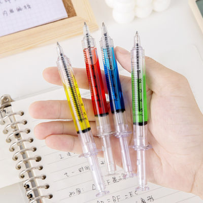 Good price Creative Syringe Style Ballpoint Pen Colorful Oil Filling Plastic Ball Pen online