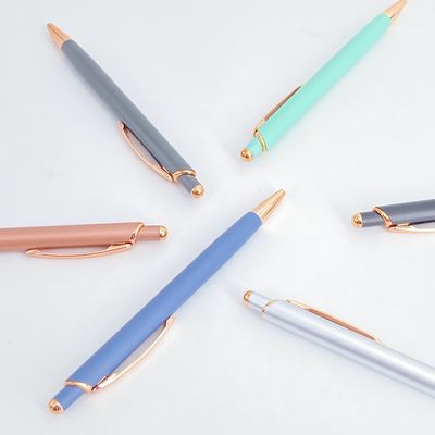 Kleurrijke Aluminium Balpen Press Ballpoint Pen School Office Stationary