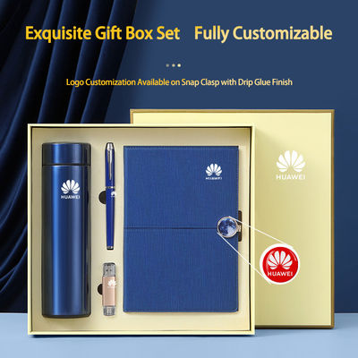 Goede prijs. High End Minimalist Lederen Notebook Set Met Slim Geïsoleerde Tumbler Metal U Disk online