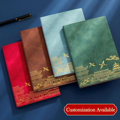 Good price High End Chinese Style Gold Foil Stamping Notebook A5 Multiple Colors Cover Journal online