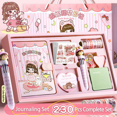 Cute Stationery Journaling Set Notebook Stickers Children's Handbooks