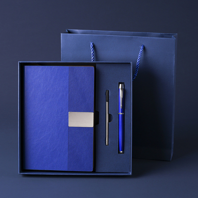 Full Customize Notebook Pen Ink Set Gift Box Colorful PU Leather Notebook