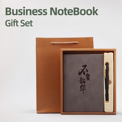 Customizable Versatile PU Leather Metal Clasp Notebook Gift Set for Business Office