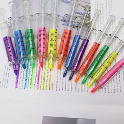 Fun Syringe-Shaped Highlighter Set Creative Marker Pen for Kids
